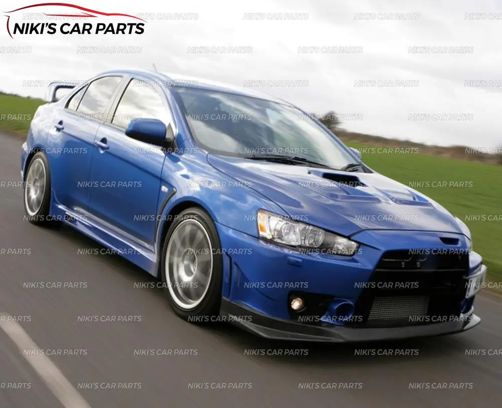Внешние накладки на пороги для Mitsubishi Lancer X 2007-, боковые юбки, АБС-пластик, комплект для тела, аэродинамические накладки, спортивный стиль автомобиля