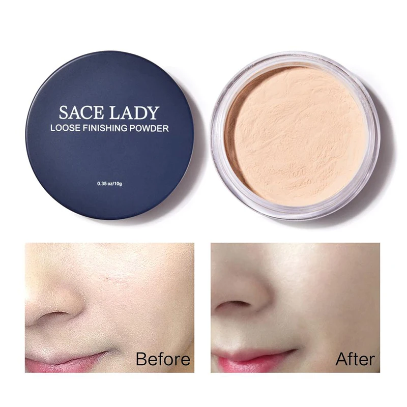 

SACE LADY Loose Highlighter Powder Matte Finish Setting Powder Mineral Brighten Long-lasting Oil-control Loose Powder TSLM2