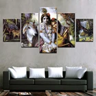 Домашний декор модульные рамки картины на холсте 5 шт. индийский миф Кришна Вишну плакат на стену для гостиной современного типа