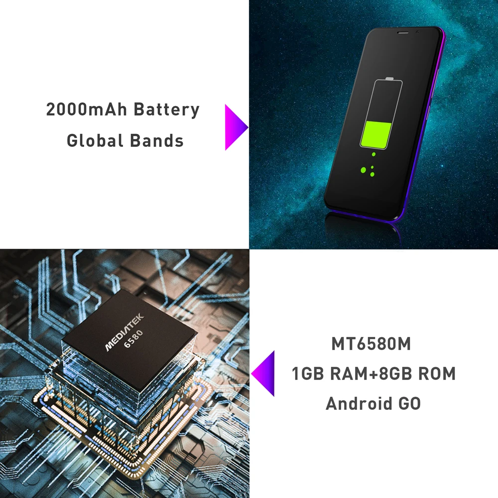 LEAGOO Z10 Android мобильный телефон 5 0 &quot18:9 дисплей 1 ГБ ОЗУ 8 Гб ПЗУ MT6580M четырехъядерный