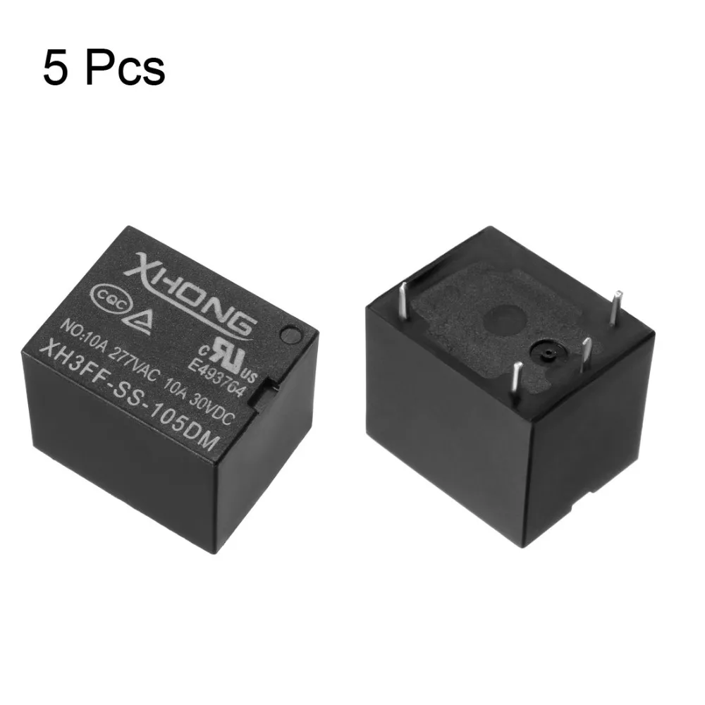 UXCELL 5 шт. PCB электромагнитные реле DC 5/12 в катушка 4Pin мини электромагнитное питания