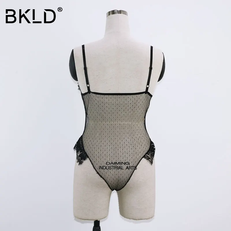 Женский сетчатый топ BKLD прозрачный кружевной на тонких бретельках с глубоким