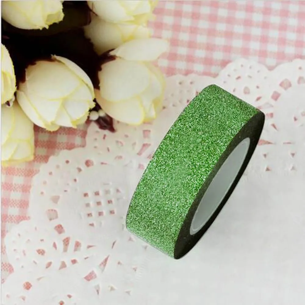 10 м DIY Блестящая Бумага васи клейкая бумага для рукоделия декоративная лента