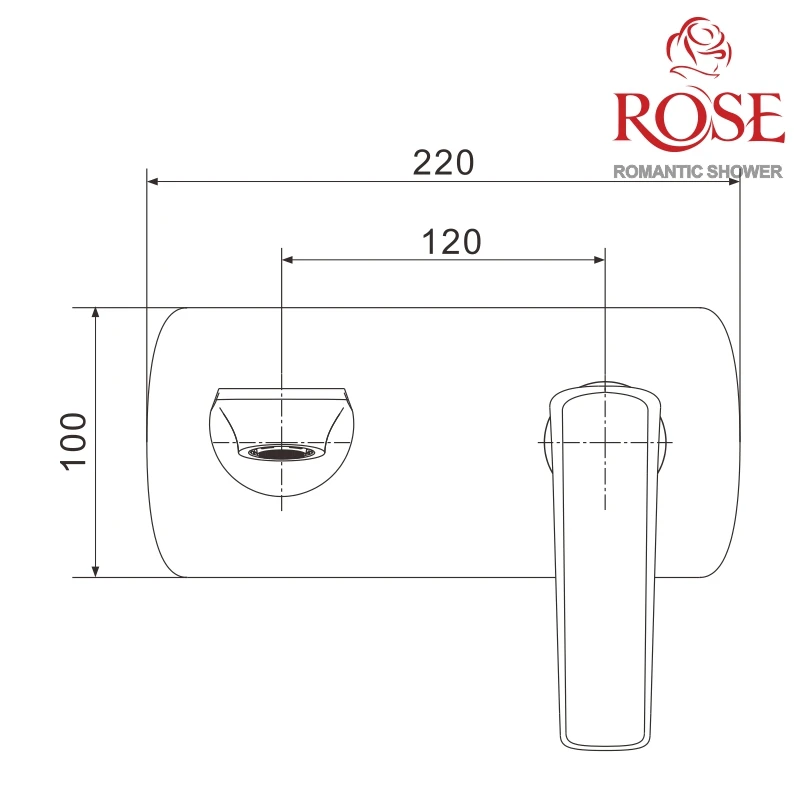 ROSE Встроенный смеситель для раковины водопроводный кран в стене чёрный