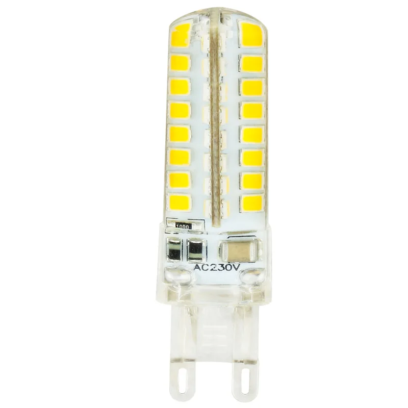 

1x G9 led bulb led G9 220v 6W 64pcs smd 2835 silicone body light warm white Replace Halogen Lamp