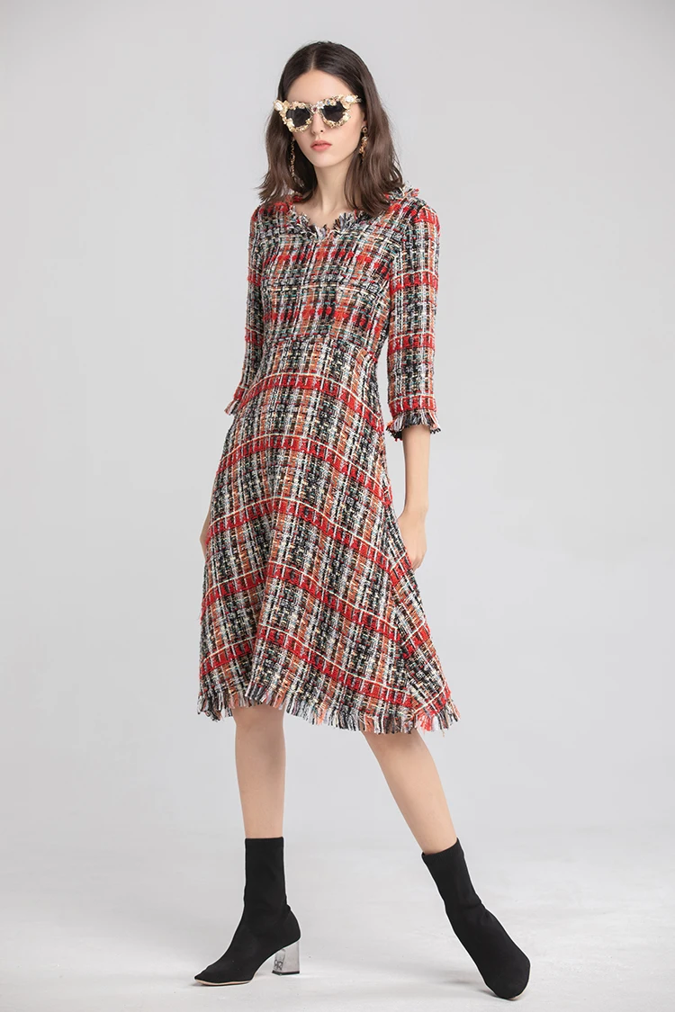 Леди Милан для женщин взлетно посадочной полосы дизайнер платья Sexy V образным