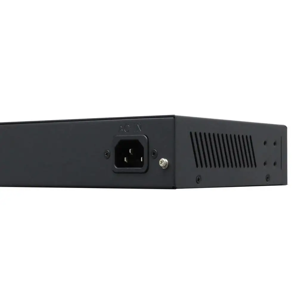 SECUPOE 24 портовый PoE коммутатор 10/100 м 2 гигабитный SFP Uplink 802. 3af/at встроенный DC48V