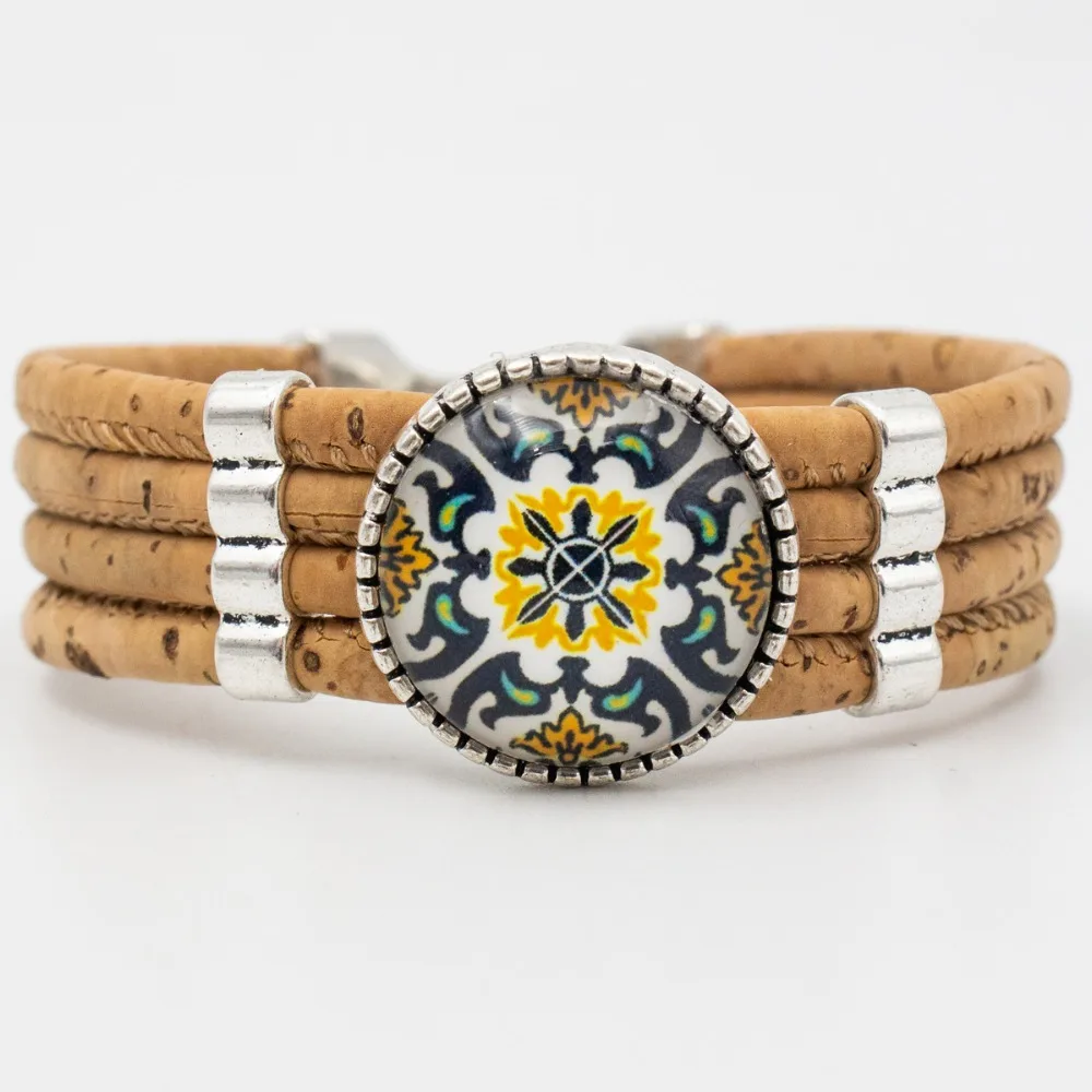 Украшения набор из традиционной керамической плитки Португалии желтый цветок