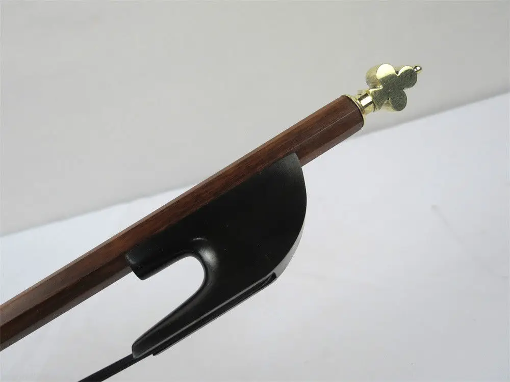 

Strong,baroque snakewood 3/4 bass bow,BRASS SCREWS,black Horsehair