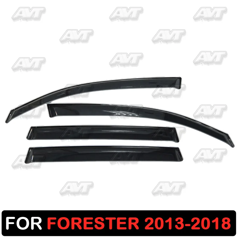 Window deflectors for Subaru Forester 2013-2018 1 set-4 pcs car styling wind decoration guard vent visor rain guards cover | Автомобили и