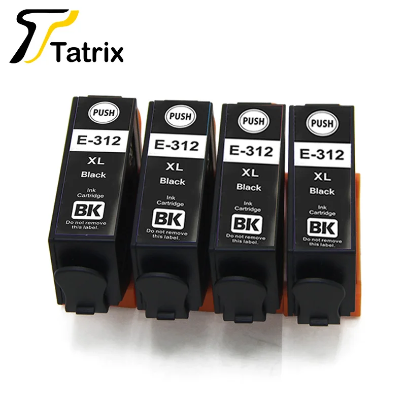 4PK совместимый чернильный картридж для Epson T312 T312XL черные картриджи с чернилами