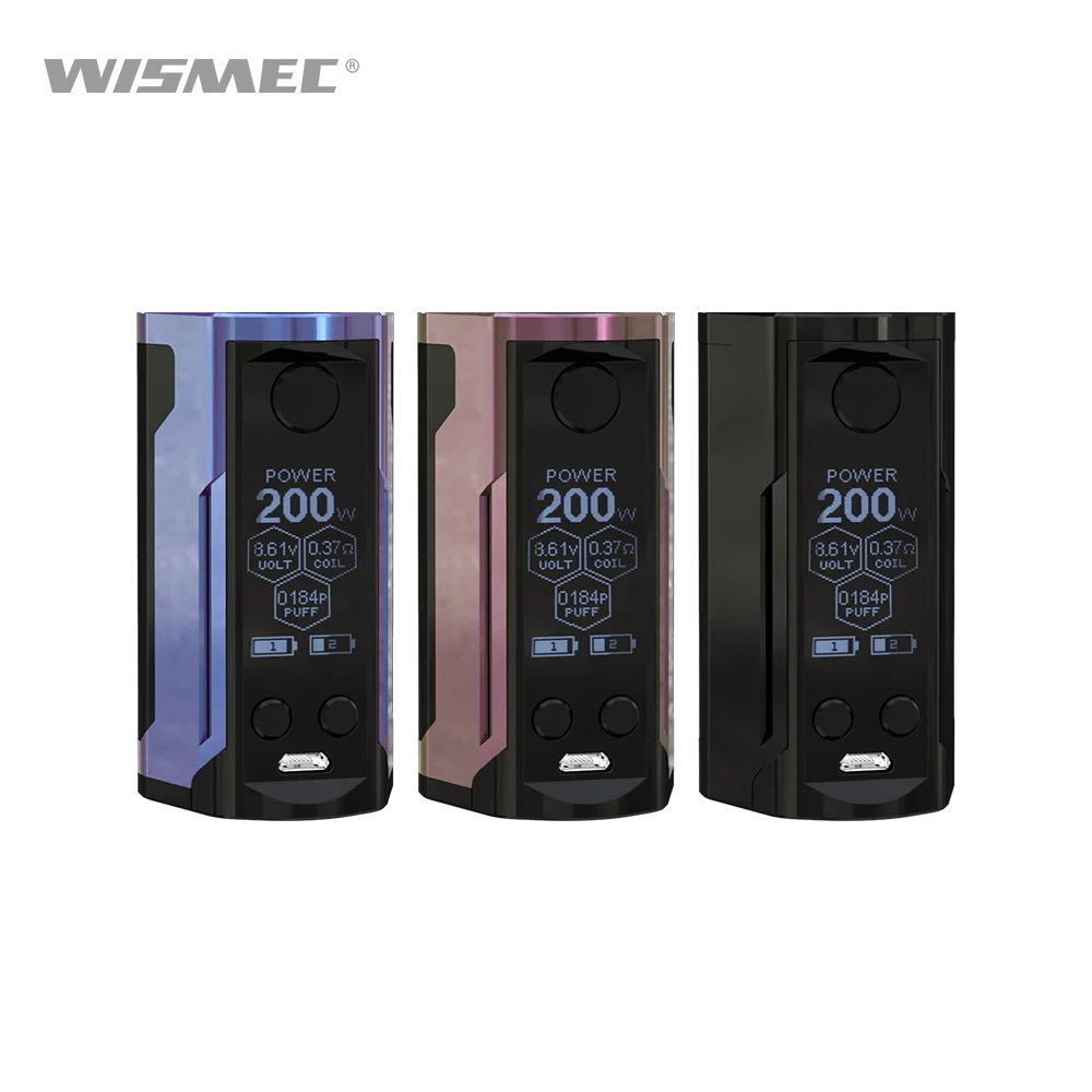 Оригинальный Wismec рел RX GEN3 Двойной 18650 коробка мод с 230 Вт Макс выход Электронная