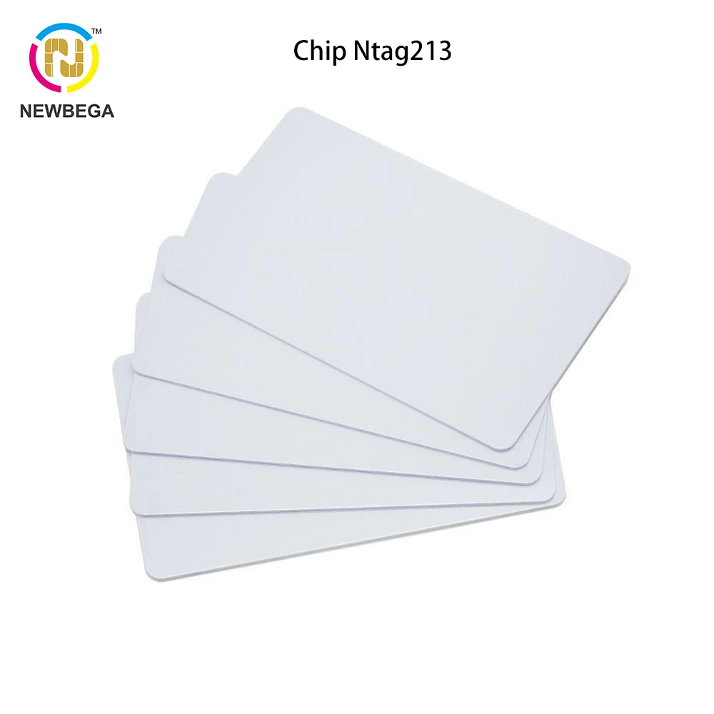 10 шт. RFID NFC карта Ntag213 HF 13 56 MHZ ПВХ простая белая для карты Zebra Evoil Datacard IDP принтер|RFID