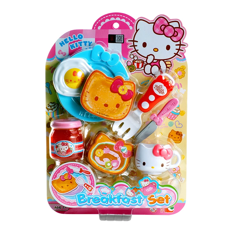 7 Шт. Hello Kitty Притворись Ролевая Игра Завтрак Детские Игрушки кухня Питание