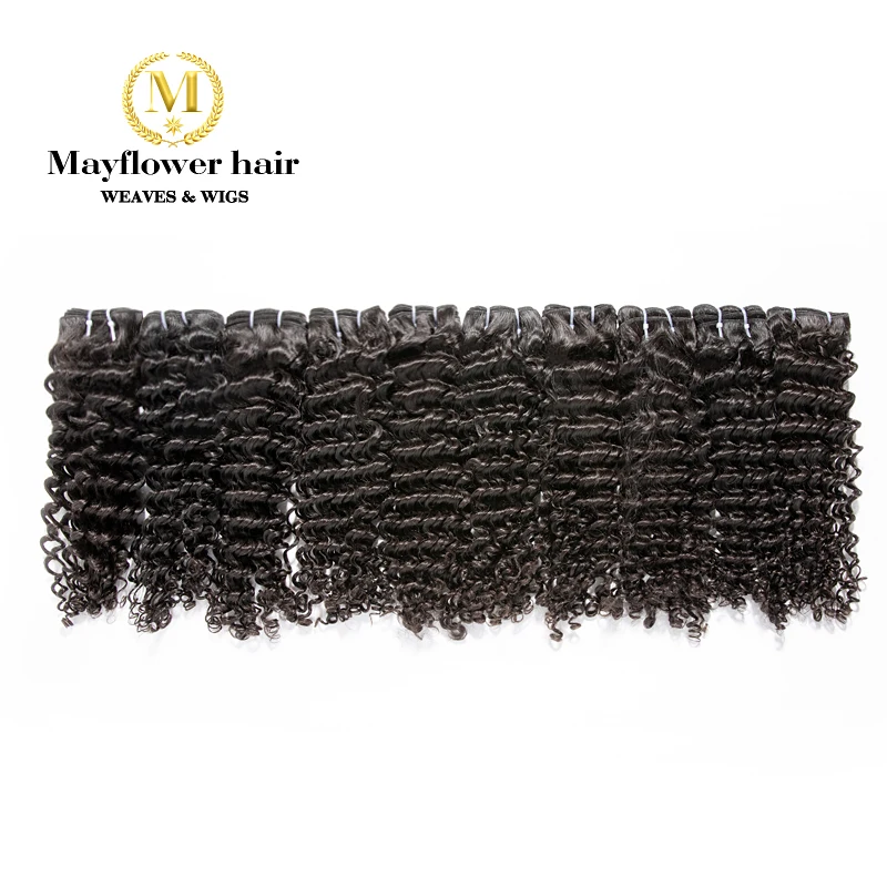 Mayflower 100% Virgin Malaysian hair Deep wave Natural color full cuticle intact can be bleach 10 bundle from 12-26 inch