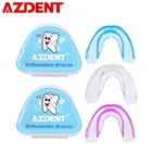 Стоматологические Ортодонтические Скобы AZDENT, Силиконовые Мягкие жесткие зубные лотки для выравнивания зубов, тренажер для ретейнер для зубов, защита полости рта