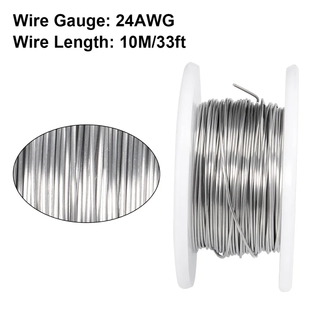 Uxcell 1 шт. нагревательный провод нихромовый резистор 21AWG 22AWG 24AWG 26AWG 27AWG Сверхтонкий провод для нагревательных элементов длительный срок службы