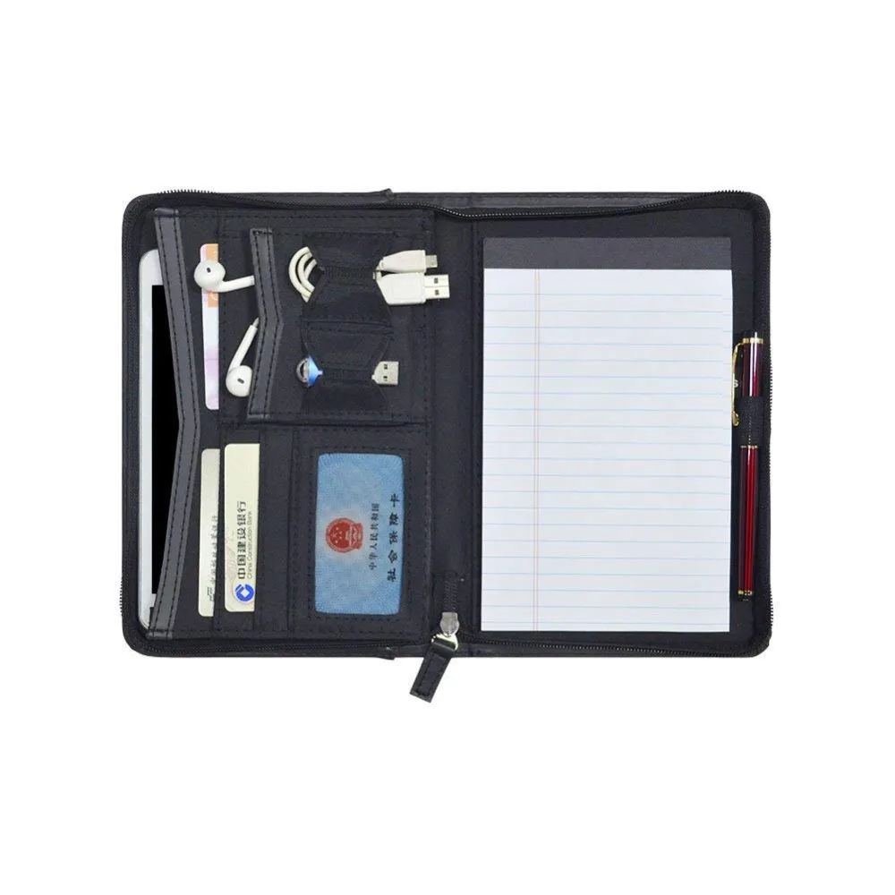 Godery Padfolio/портфель кожаный портфель на молнии папка 5x8 блокнот для письма