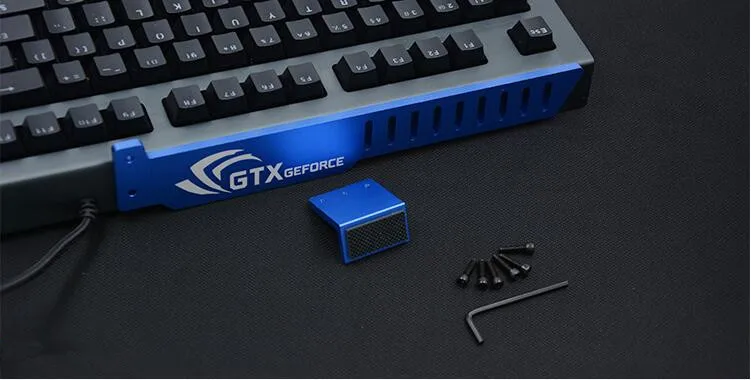 Blue(Remark NO.) GPU Поддержка Рамка Faith светильник видеокарта кронштейн дискретный графический Разъем Полный алюминиевый сплав 237 мм или 300 мм - Цвет лезвия: Blue(Remark NO.)