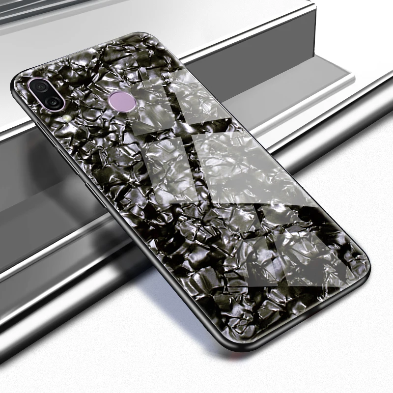 Закаленное Стекло чехол для huawei P20 Lite Pro Роскошный Гибридный задняя крышка
