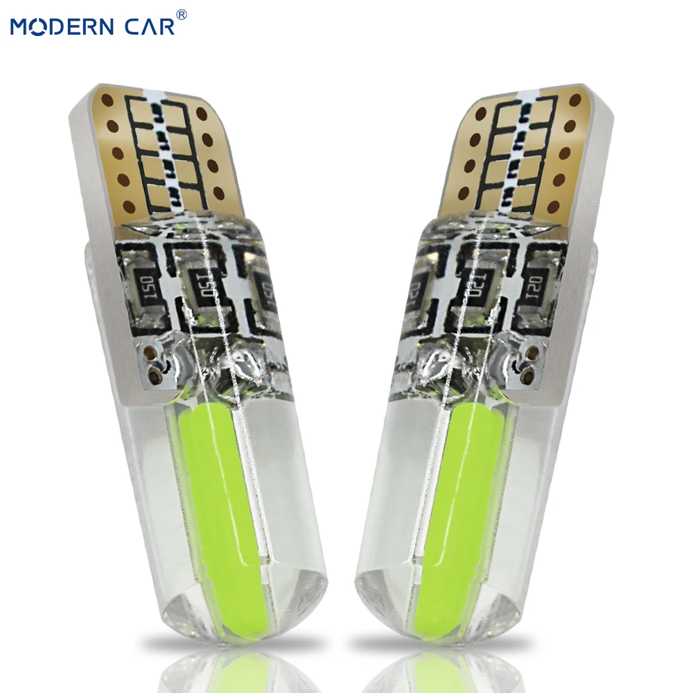 Современный автомобильный 2x T10 COB W5W светодиодный светильник лампы 2SMD габаритный