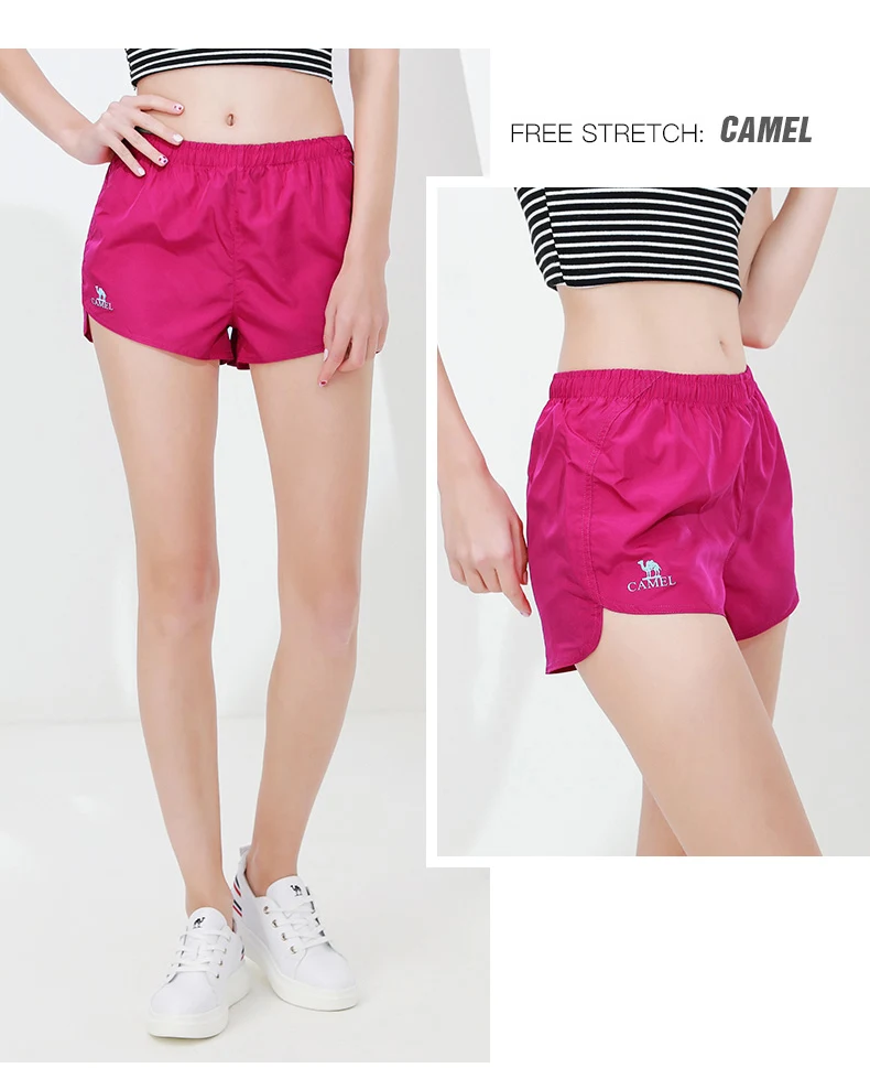CAMEL спортивные шорты для йоги для женщин, для спортзала, фитнеса, бега, тренировки, полиэстер, пуш-ап, высокая эластичная талия, наряд