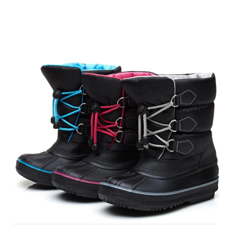 Новинка 2018 года детские зимние ботинки на плоской подошве для мальчиков и