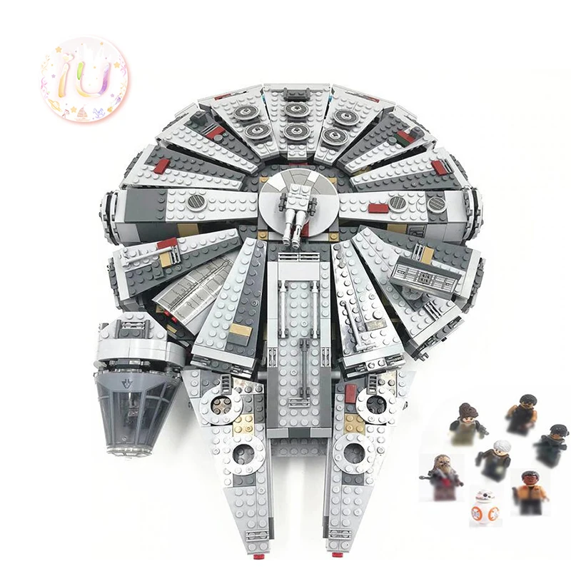 Legoings звезда серии 75105 Сокол Миллениум строительные блоки набор подарок на день