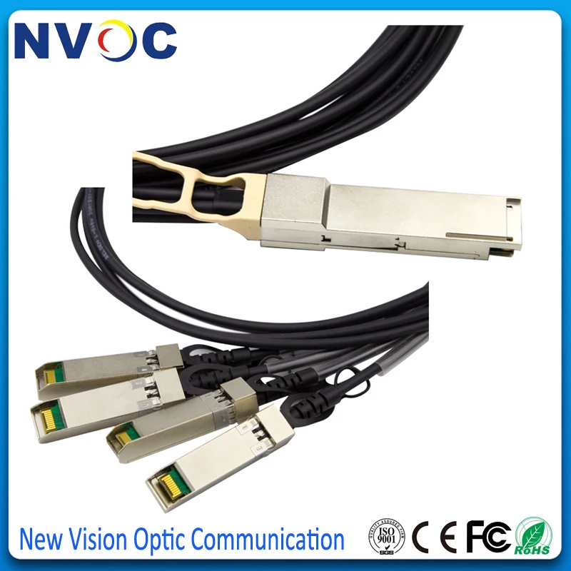 Бесплатная доставка 2 шт./лот 40G QSFP + до 4x10G SFP Пассивный кабель прямого отключения