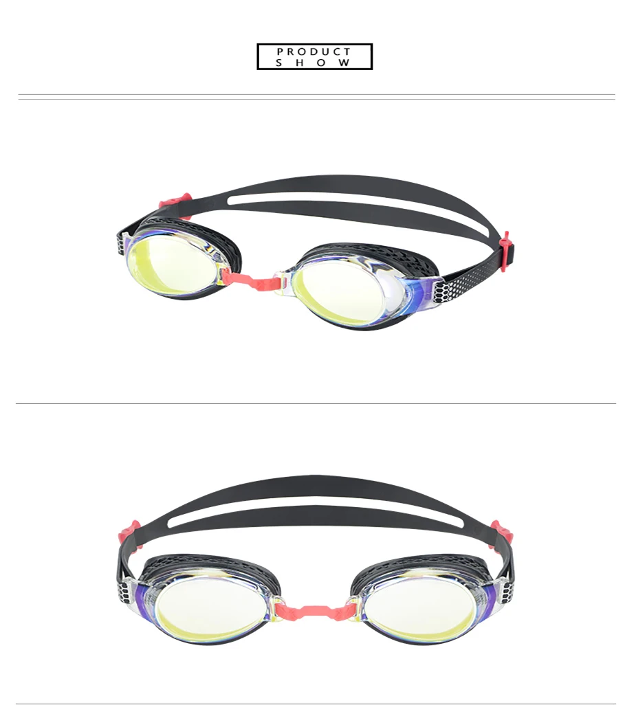LANE4 Iedge Myopia Swimming Goggles Anti-Fog UV Protection Patented honeycomb-structured soft TPR gaskets#95890 Eyewear