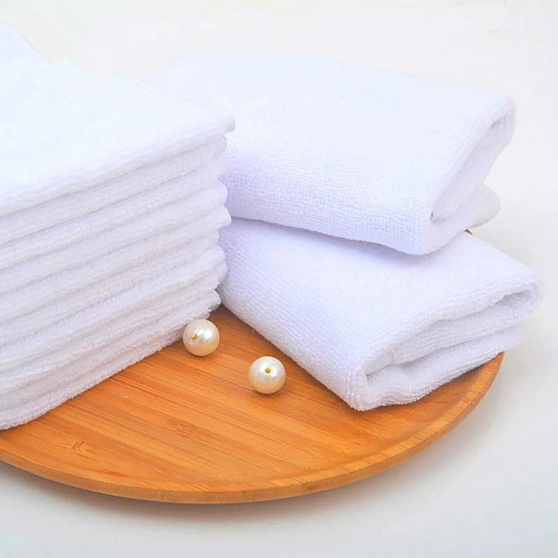 

25*25cm Solid White Square Solid Towel High Quality Wash Cloth Hand Face Towel Superfine High Absorbent Pure Cotton TW025