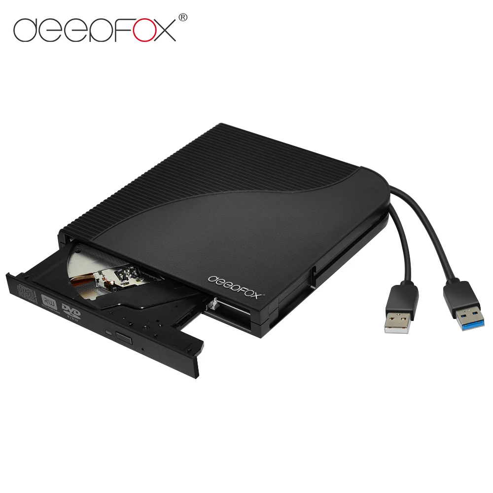 Портативный оптический привод Deepfox для ноутбука ПК Windows 7/8 USB 3 0 CD/DVD RW|Оптические