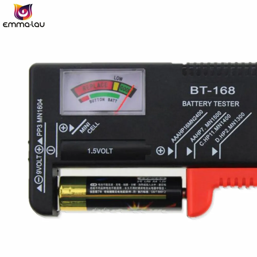 Тестер емкости аккумуляторной батареи BT168 AA AAA 1 5 В 9 контрольный измеритель
