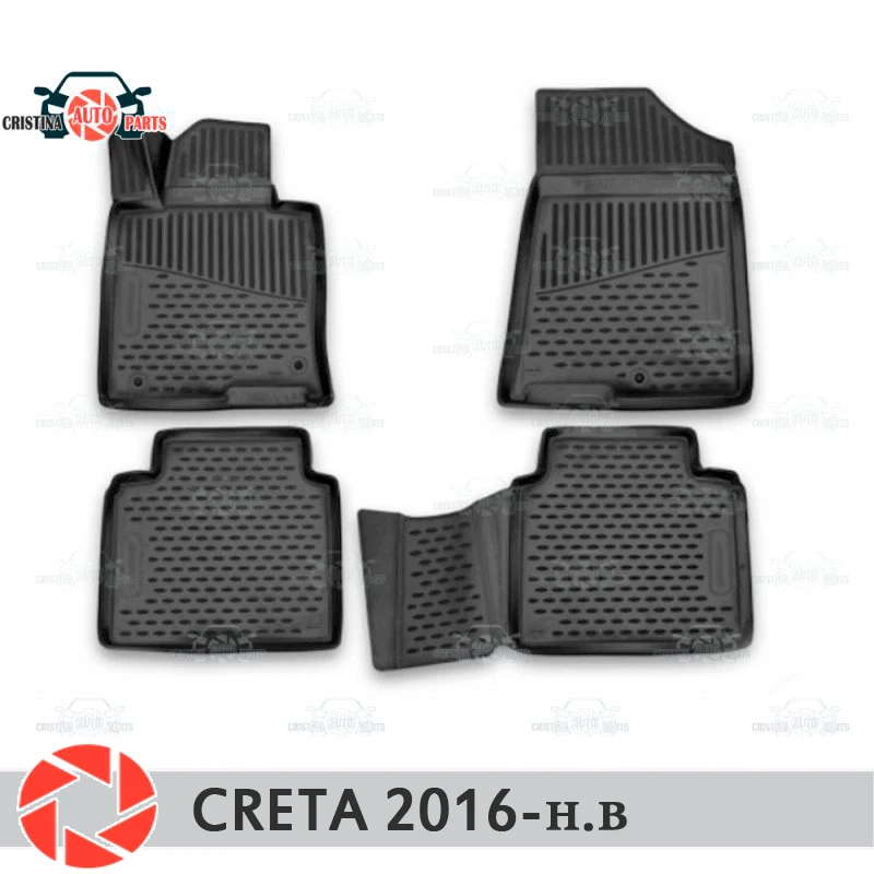 Коврики для Hyundai Creta 2016 Нескользящие полиуретановые коврики защиты от грязи