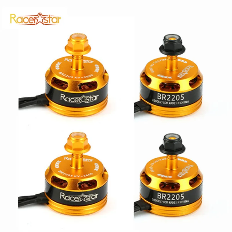 Racerstar Racing Edition 2205 BR2205 2600KV 2 4S бесщеточный мотор CW/CCW желтый для QAV250 ZMR250 260 бесплатная