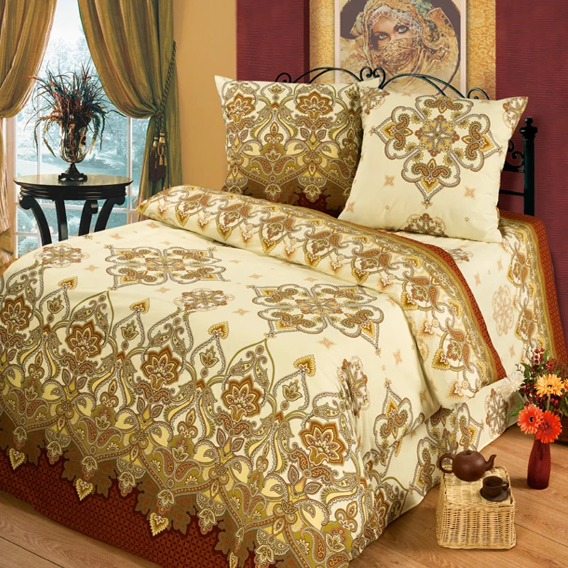 Постельное белье &quotХлопковый Рай&quot Бязь 1 5-спальное 2-спальное евро и семейное