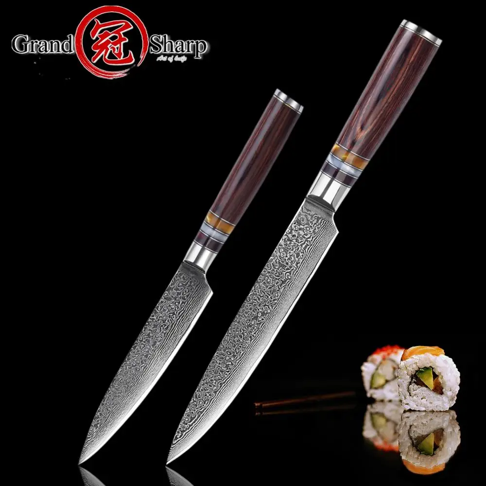 Набор кухонных ножей из 2 предметов универсальные японские Дамасские резаки