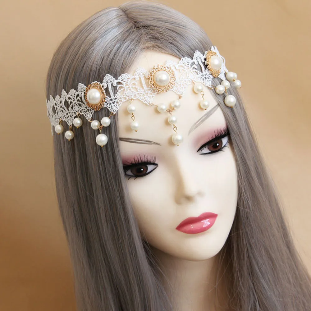Модные с искусственным жемчугом Свадебная вечеринка невесты волосы оголовье