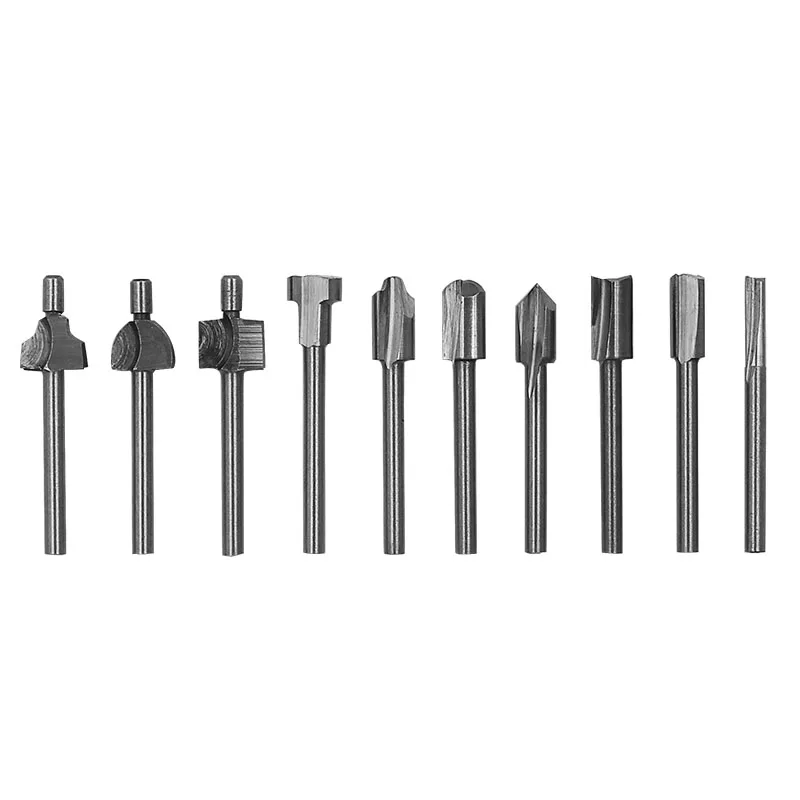 10 шт. 1/8 дюйма 3 мм хвостовик мини фреза подходит для Dremel Foredom набор роторных