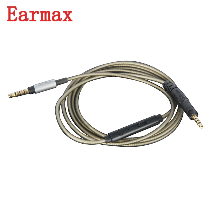 Earmax 3 5 мм до 2 HIFI посеребренный Замена провода кабель для наушников ATH-M40x ATH-M50x ATH-M70x