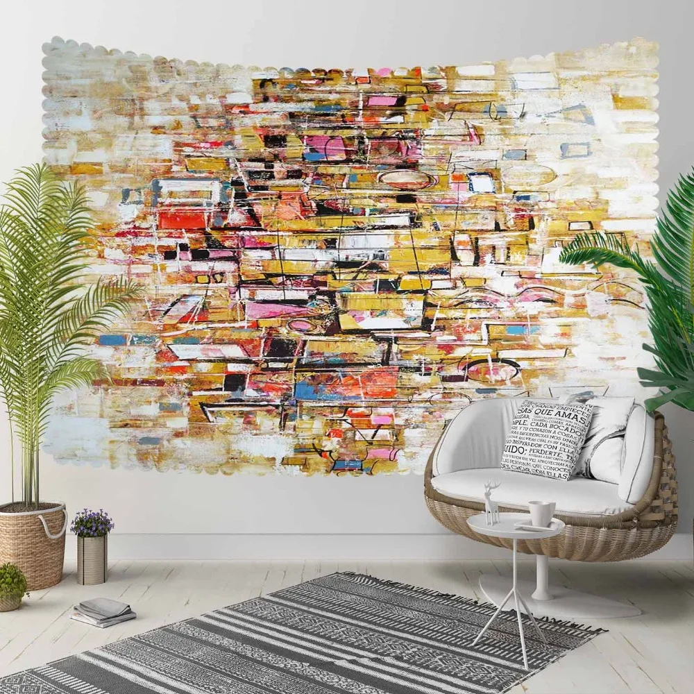 

Else Abstract Colored wall Cubes Boxes Nordec Modern 3D Print Decorative Hippi Bohemian Wall Hanging Landscape Tapestry Wall Art