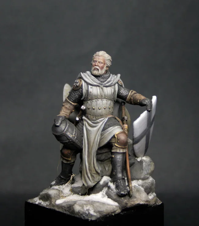 [Loong Way Miniatures] зубной камень Немецкий Рыцарь 13 го века миниатюрная Смола 54