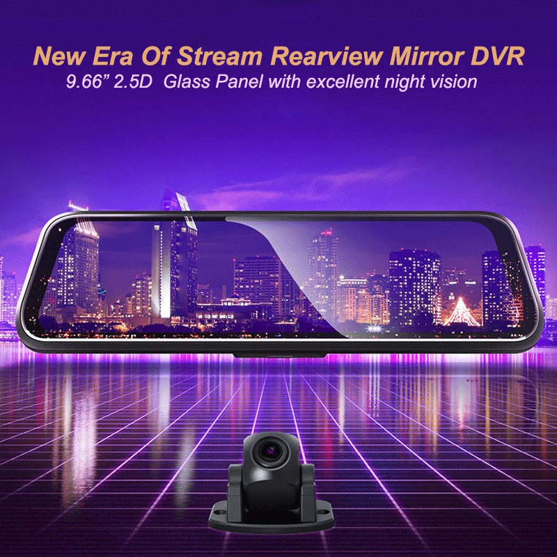 Conkim V3 Stream зеркало заднего вида DVR видеорегистратор 9 66 &quotIPS сенсорный экран 1080P Full