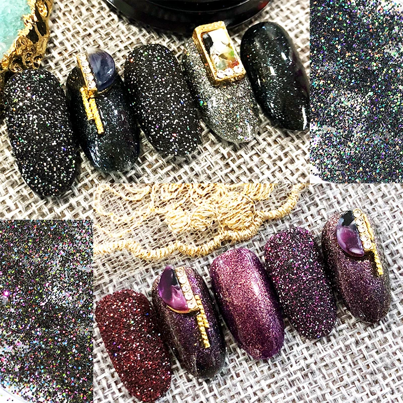 Голографический порошок MODELONES 6 шт./лот волшебные Блестки для ногтей блестки нейл