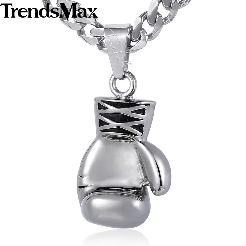 Мужская боксерская подвеска Trendsmax ожерелье золотого цвета с