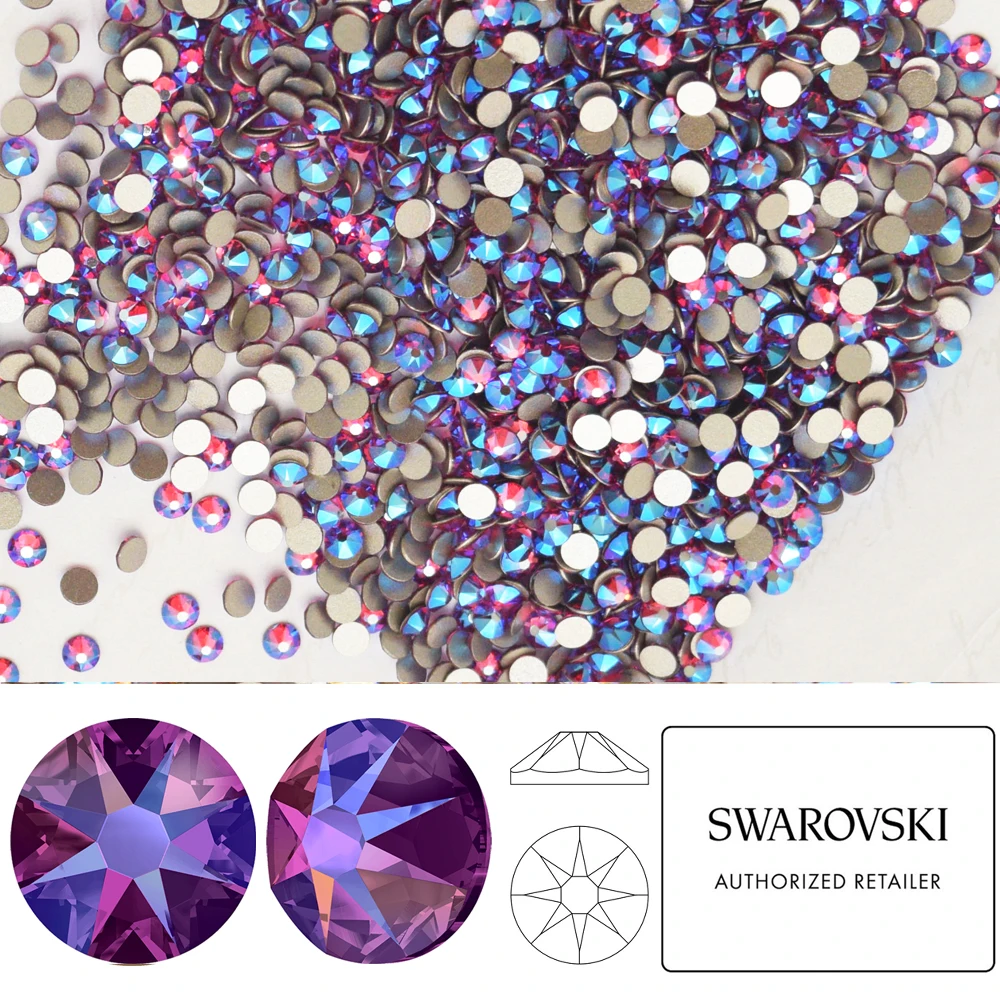 Элементы Swarovski новый эффект фуксия мерцание (502 SHIM ) ( ss5 ss30) (без горячей фиксации)