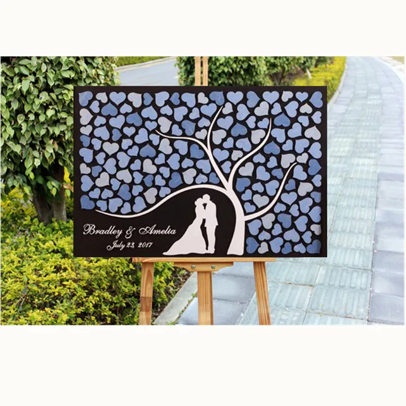 Деревенский 3D Сердце Свадебная Гостевая книга альтернативы Свадебный декор