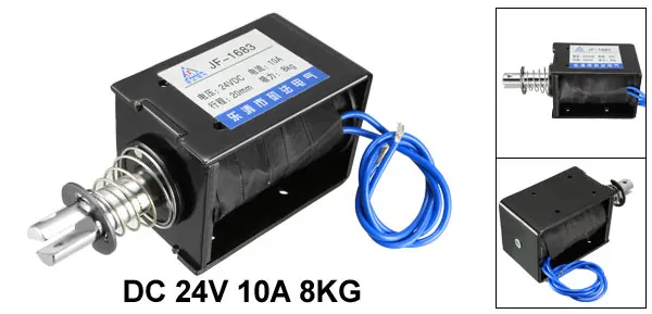 UXCELL соленоид Электромагнит постоянного тока 12 В/24 V 400mA/10A 8 кг/40N 10/20 мм тянуть Тип открытая рамка прямолинейного движения с хорошим качеством, электромагнит