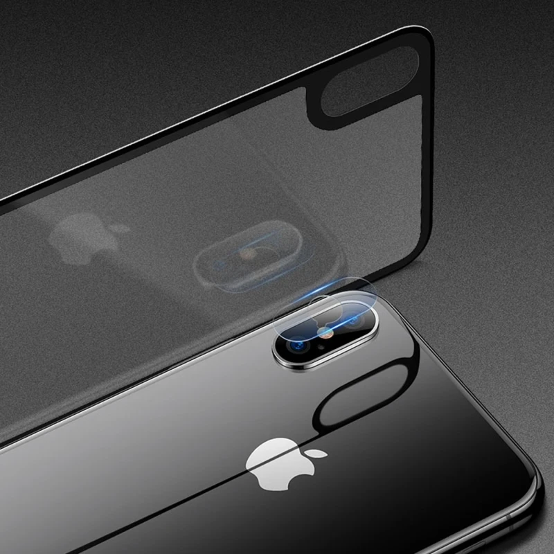 Комплект из закаленного стекла для объектива камеры и защитной пленки iPhone X / XS Max