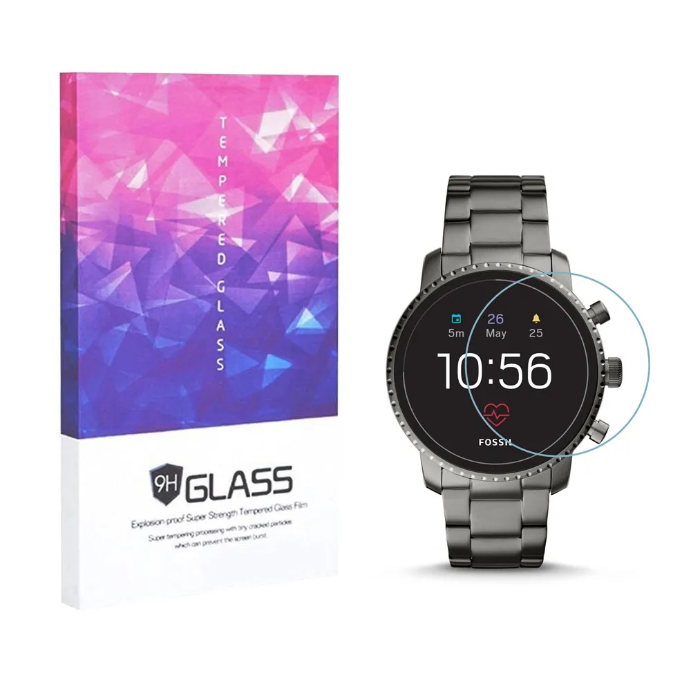 Протектор экрана закаленное стекло для Fossil Q Explorist HR GEN 4 Smartwatch полное покрытие 2.5D 9H устойчивое к царапинам защитное стекло